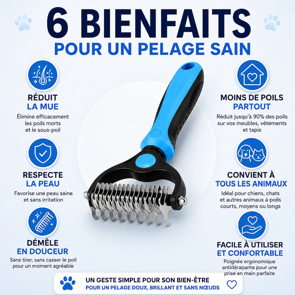Brosse Exovella – Retirez les poils morts sans douleur